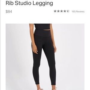 Excellent Condition Black VUORI Rib Studio legging